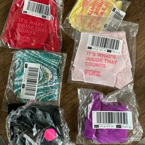 PINK Assorted Packable Panties - Multi Color Set